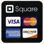 Credit cards processed with Square